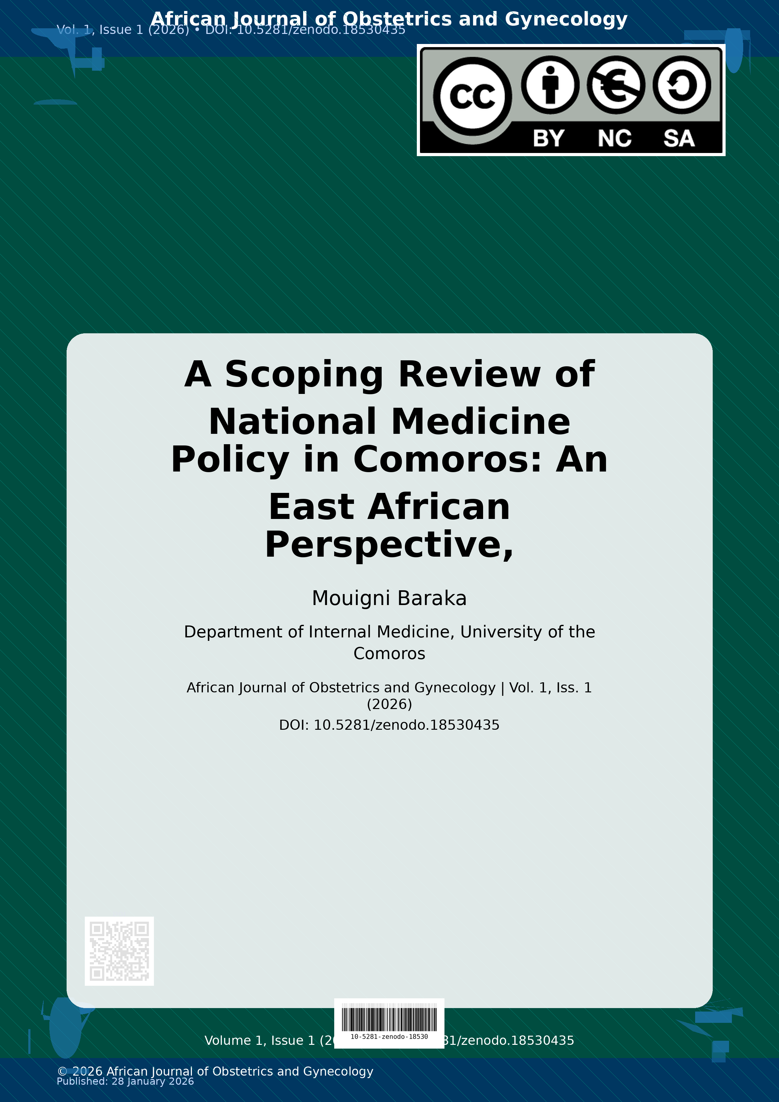 Cover image for: A Scoping Review of National Medicine Policy in Comoros