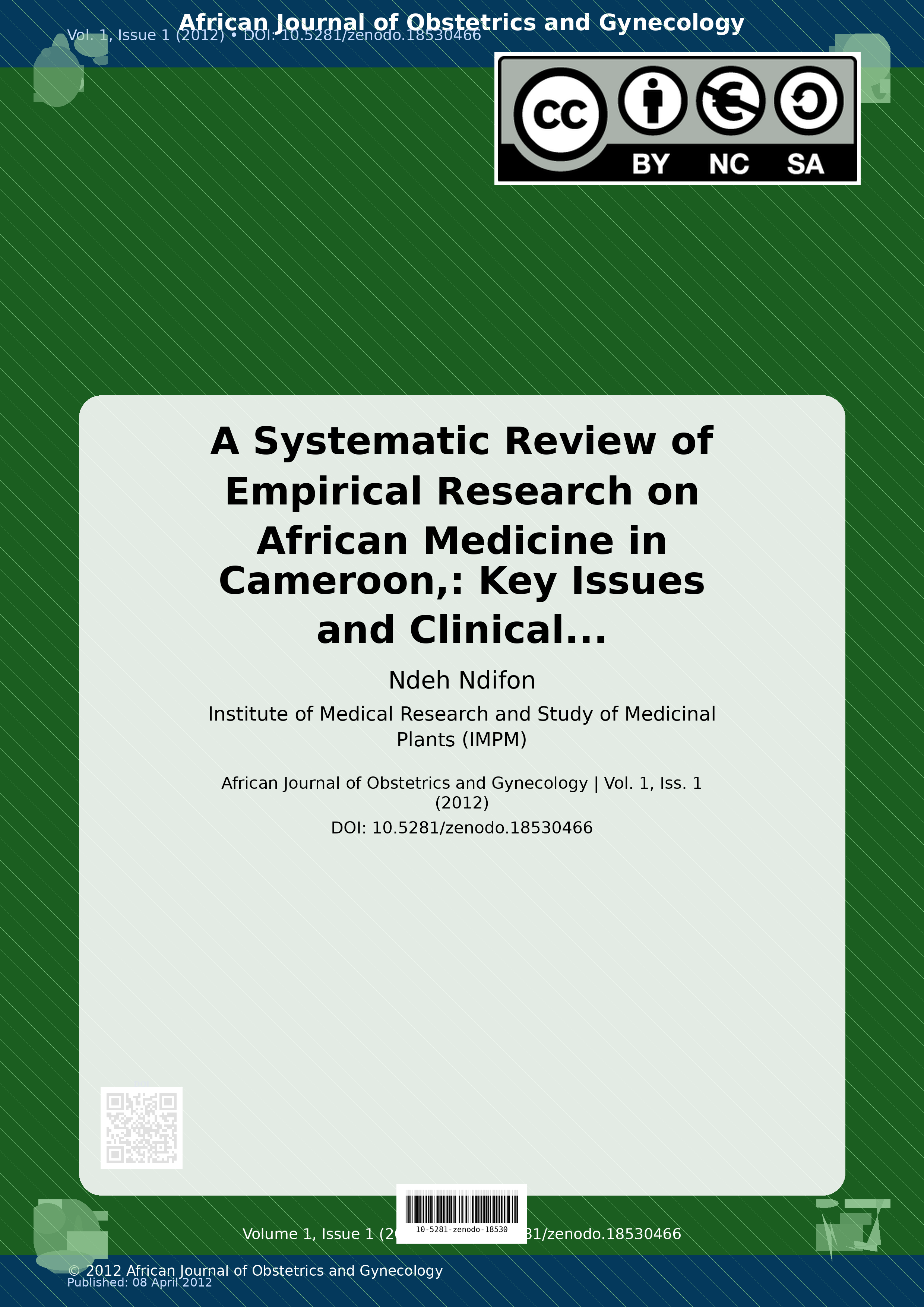 Cover image for: A Systematic Review of Empirical Research on African Medicin