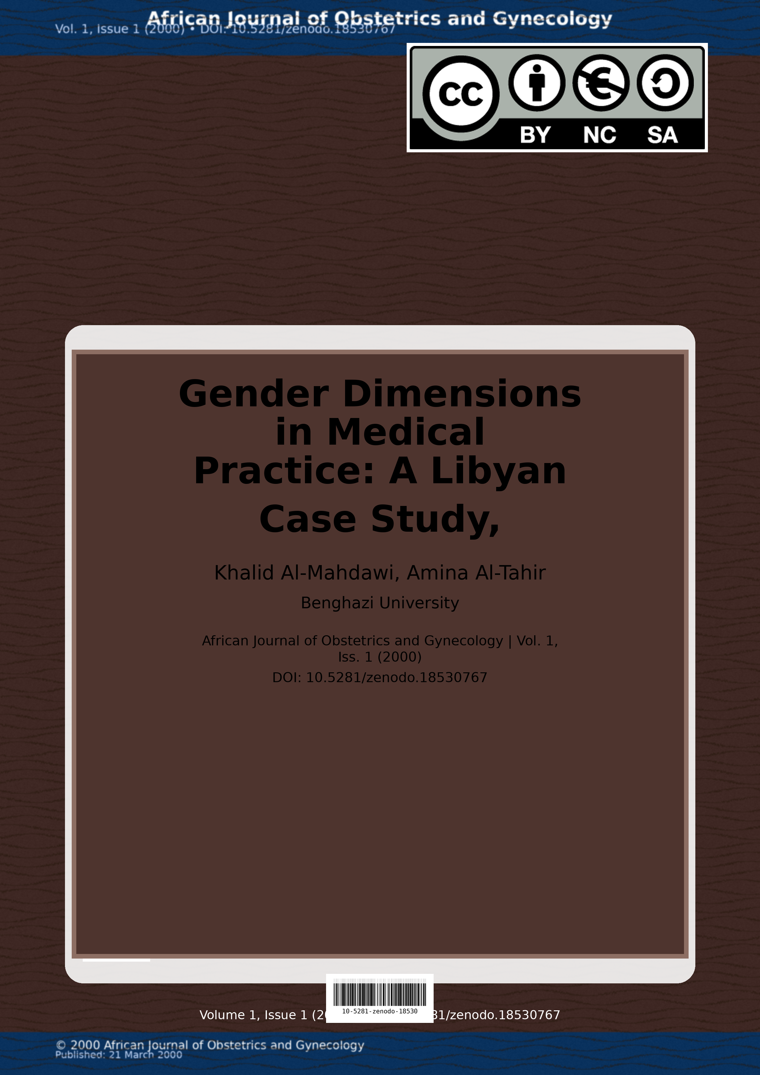 Cover image for: Gender Dimensions in Medical Practice