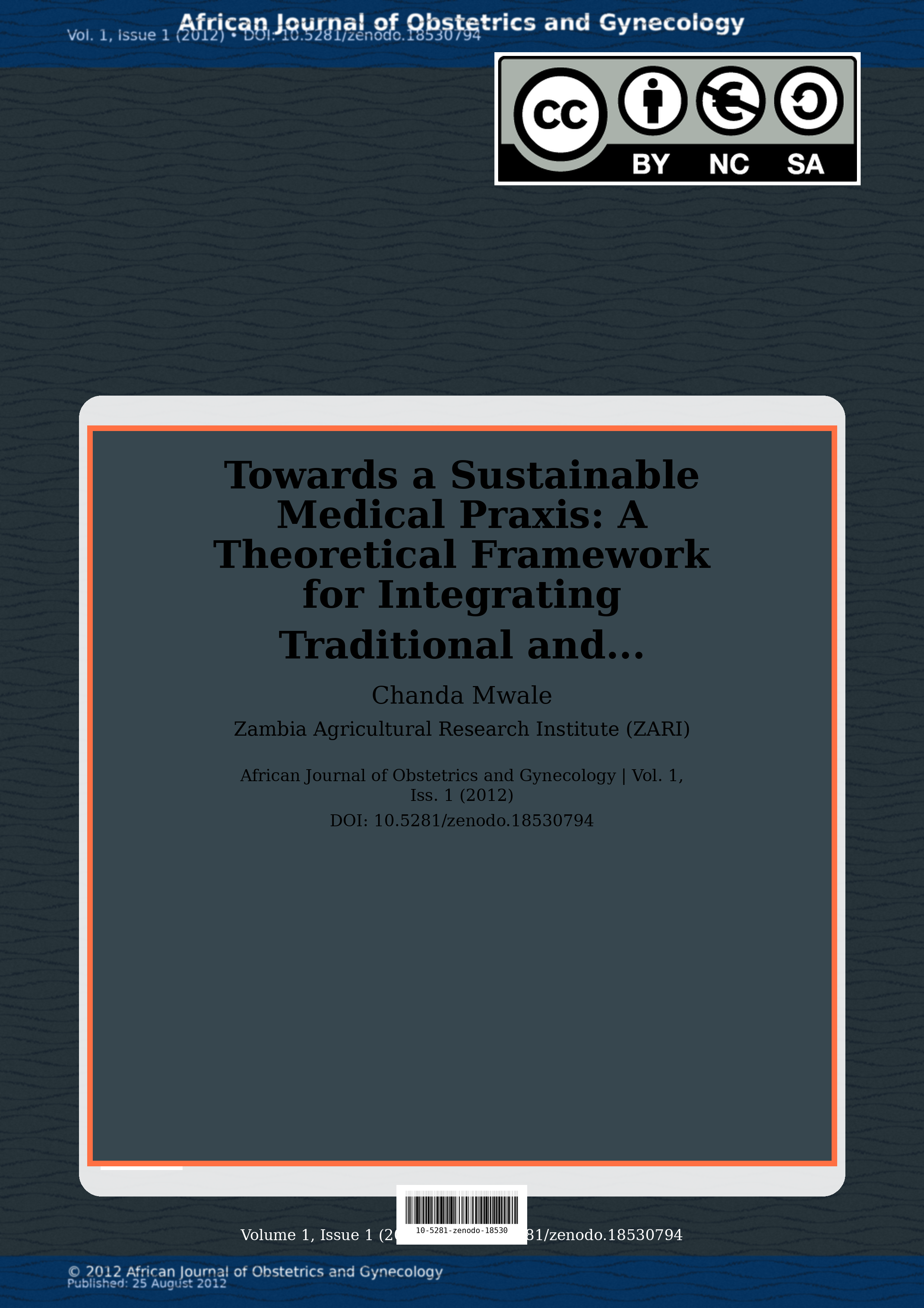Cover image for: Towards a Sustainable Medical Praxis