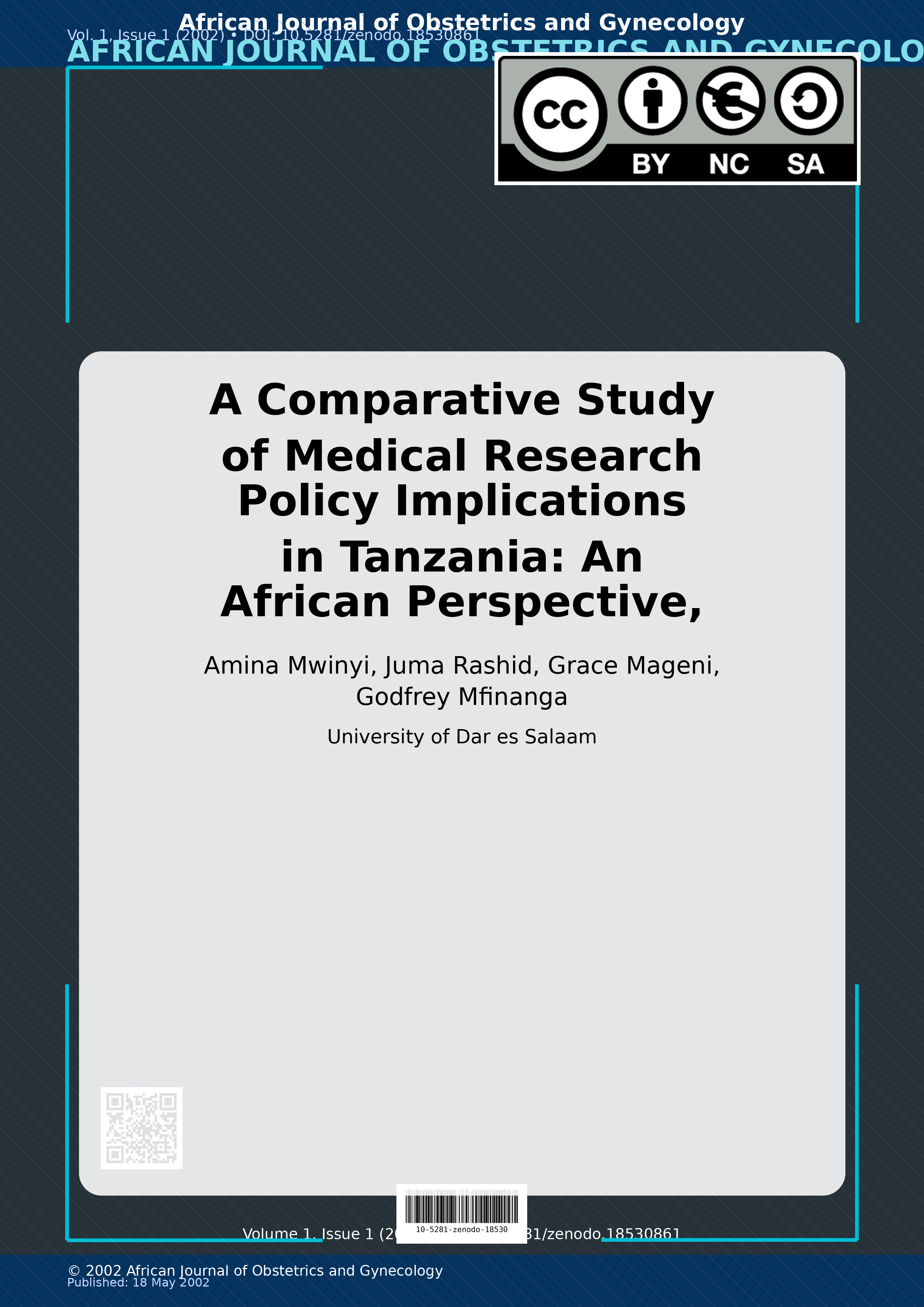 Cover image for: A Comparative Study of Medical Research Policy Implications 