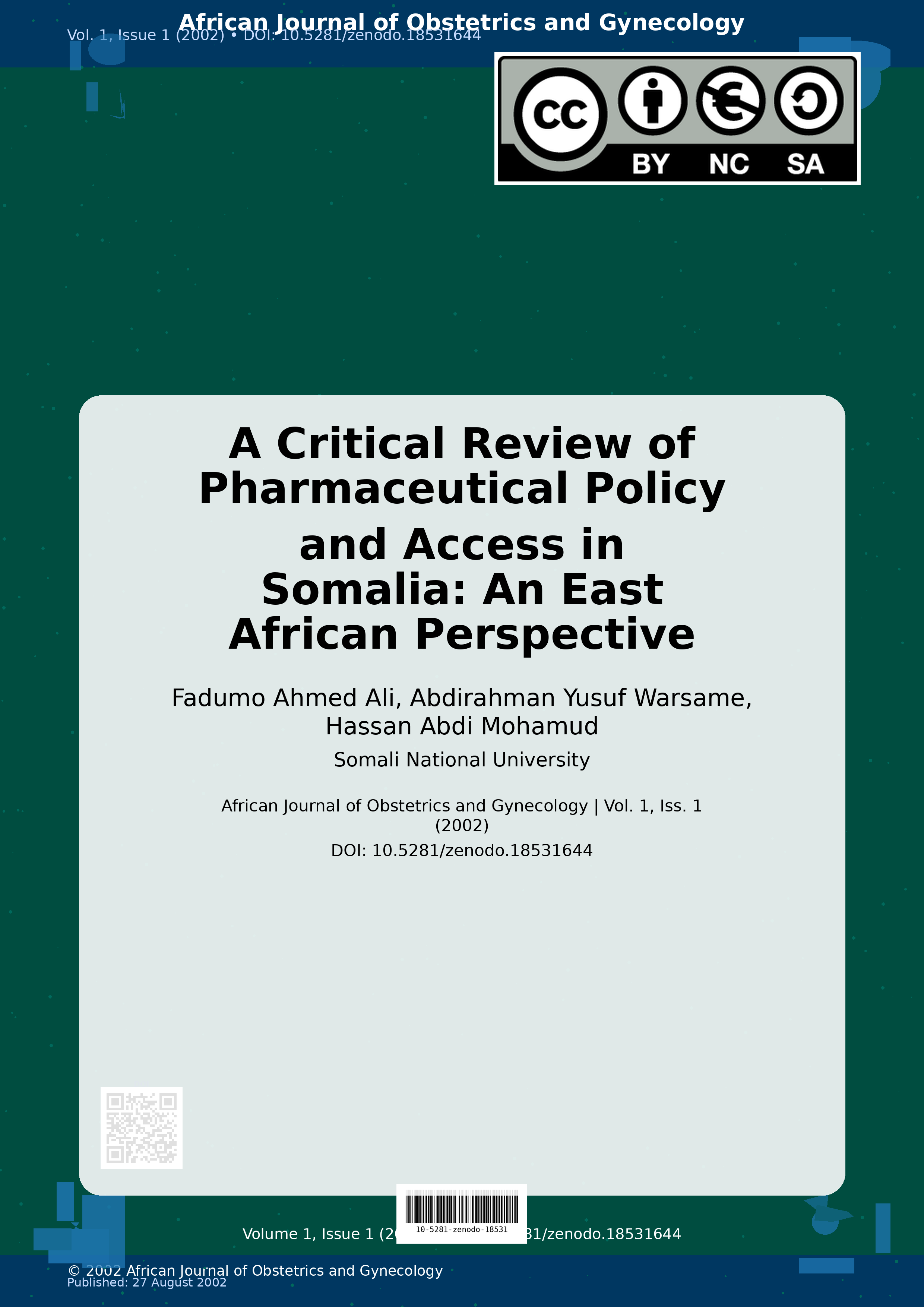 Cover image for: A Critical Review of Pharmaceutical Policy and Access in Som