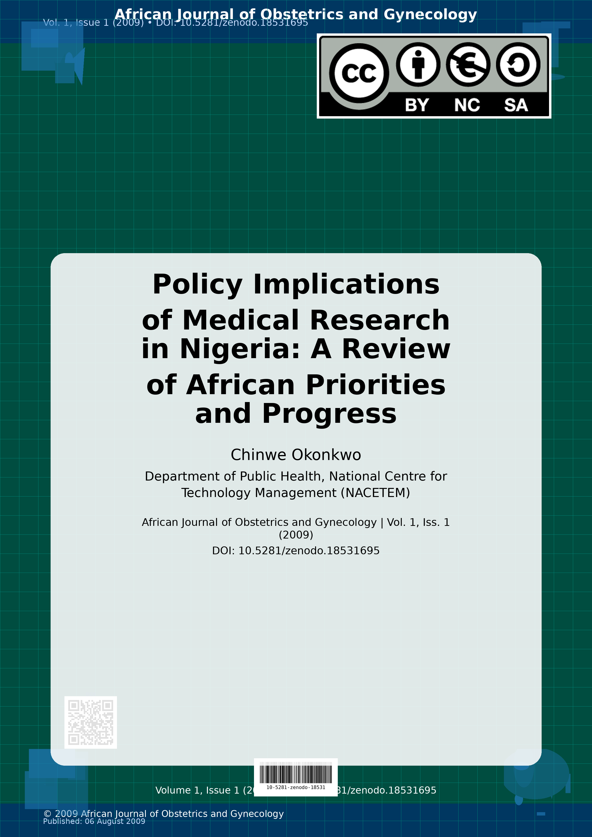 Cover image for: Policy Implications of Medical Research in Nigeria