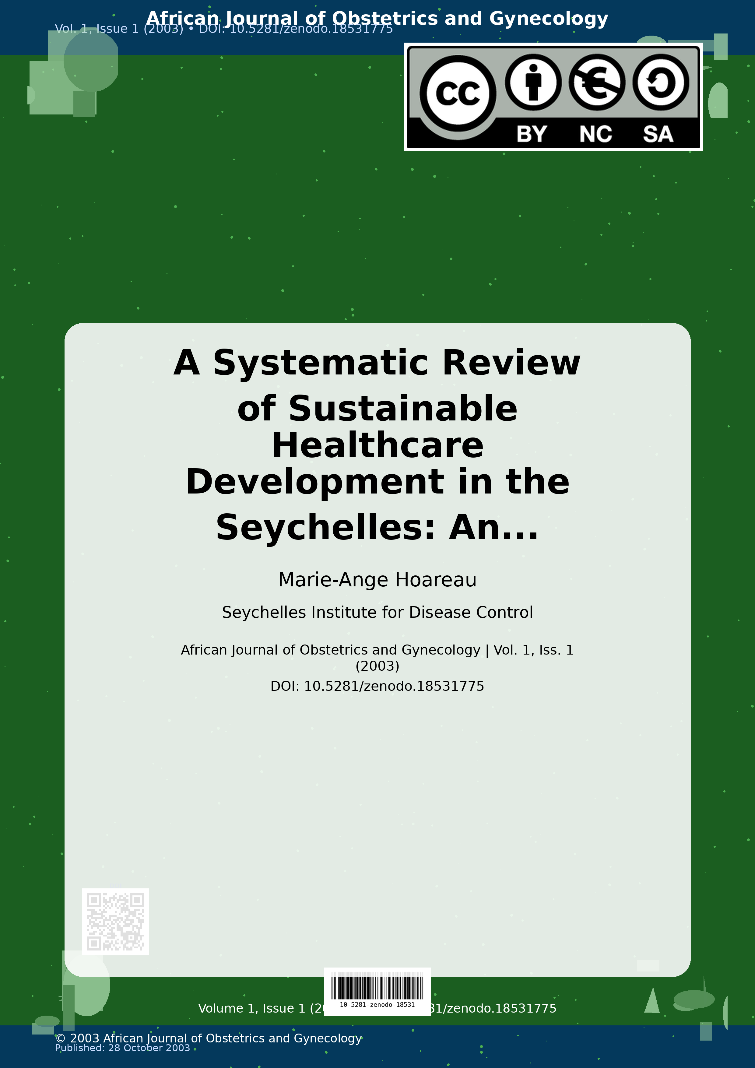 Cover image for: A Systematic Review of Sustainable Healthcare Development in