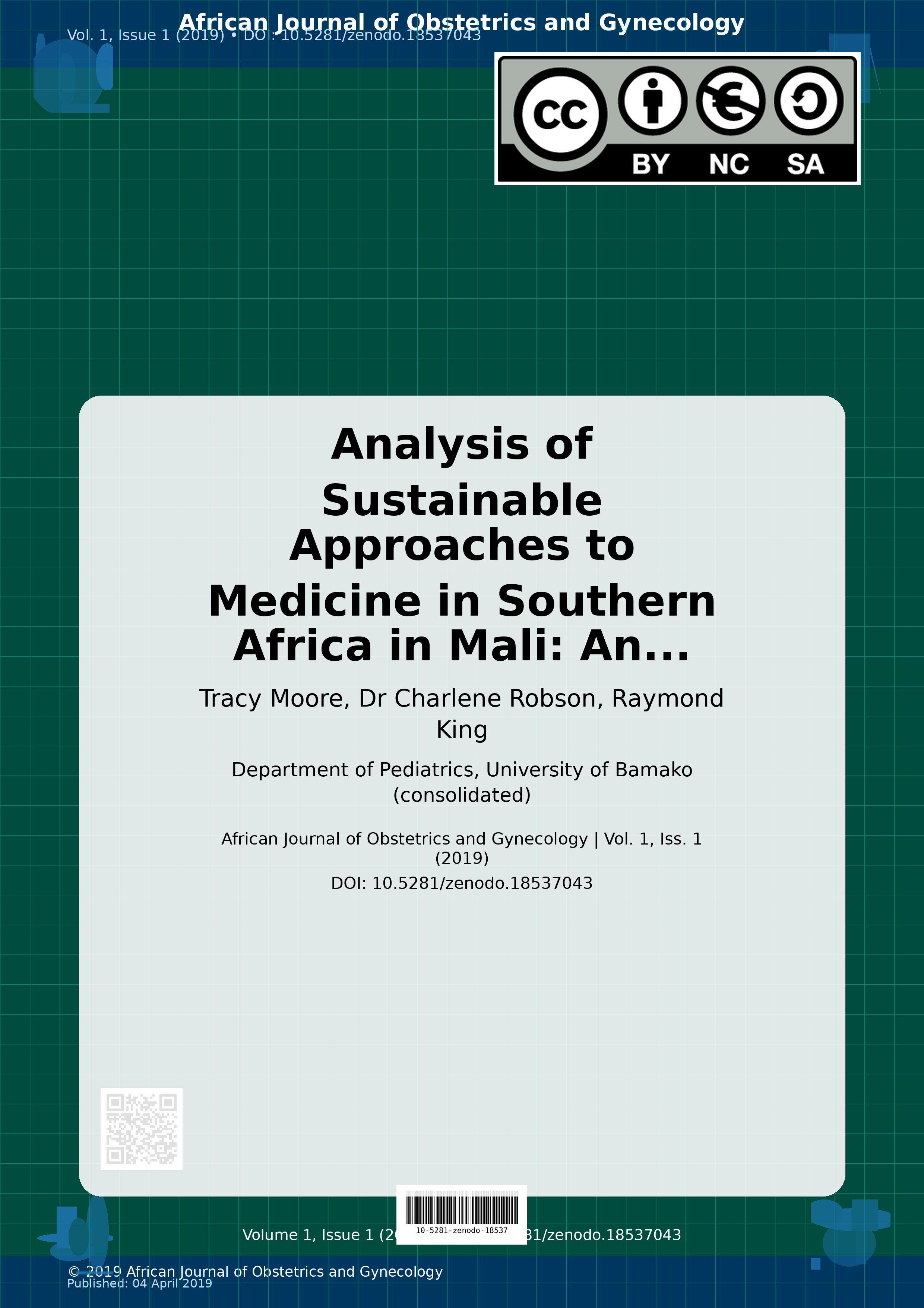 Cover image for: Analysis of Sustainable Approaches to Medicine in Southern A