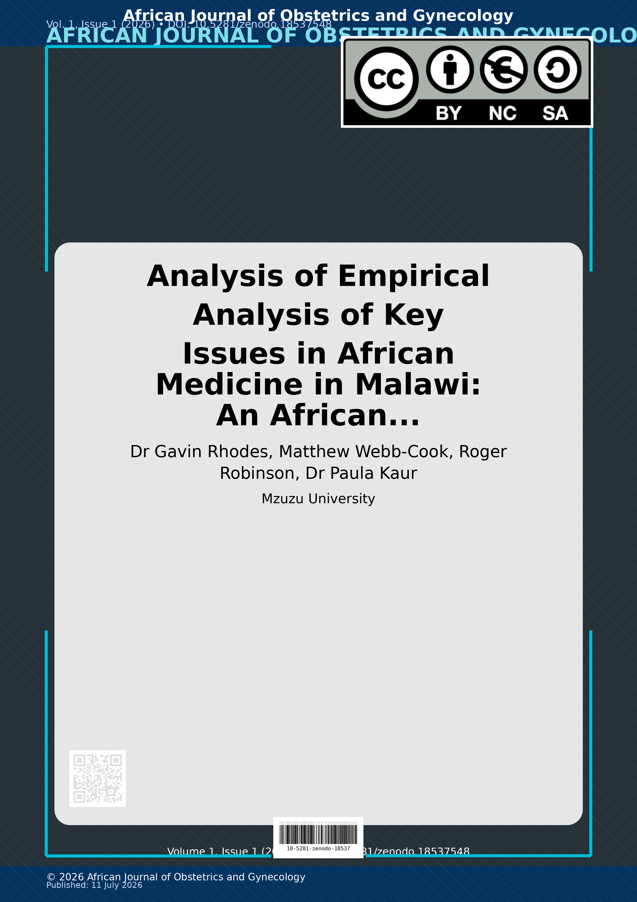 Cover image for: Analysis of Empirical Analysis of Key Issues in African Medi