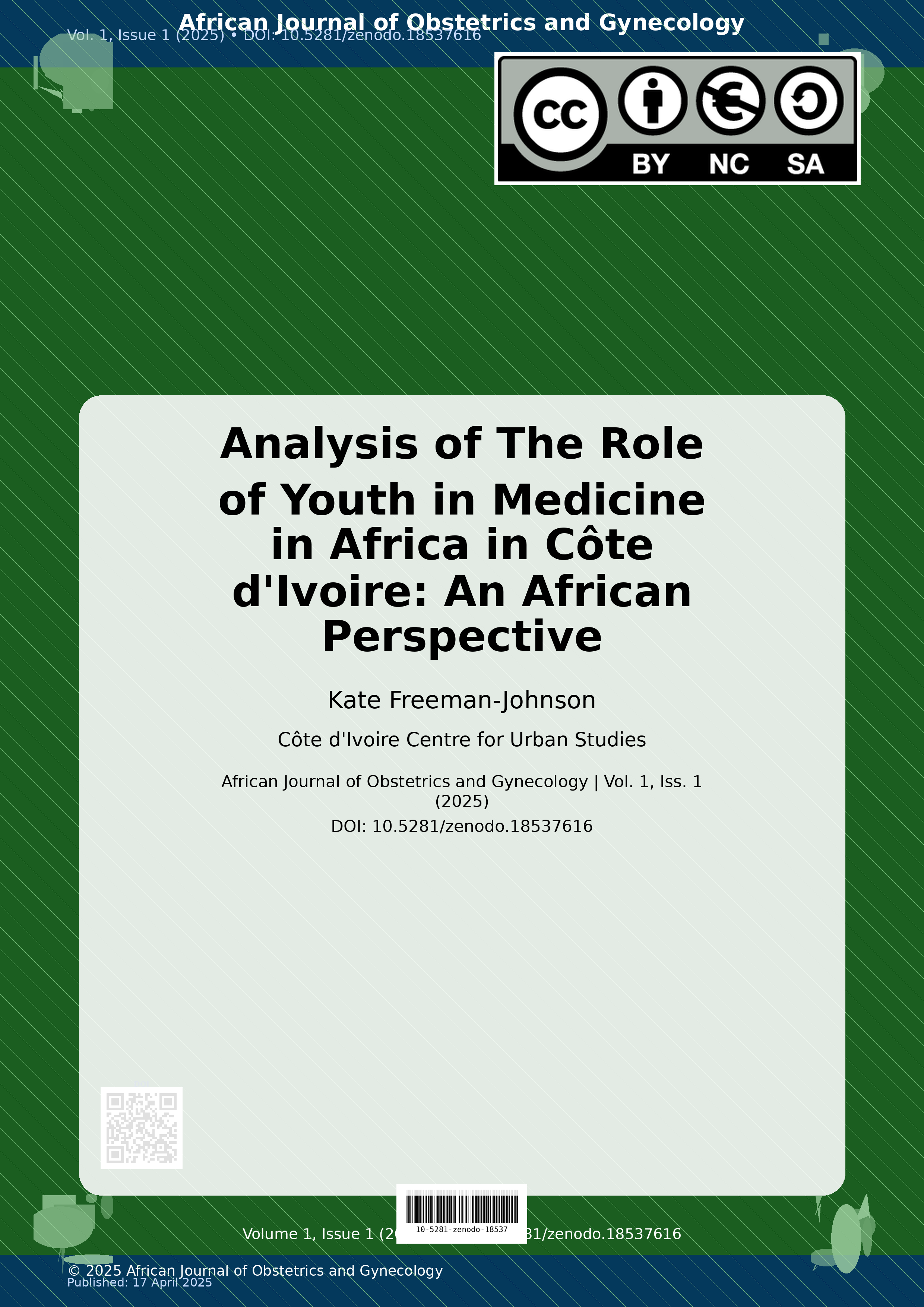 Cover image for: Analysis of The Role of Youth in Medicine in Africa in Côte 