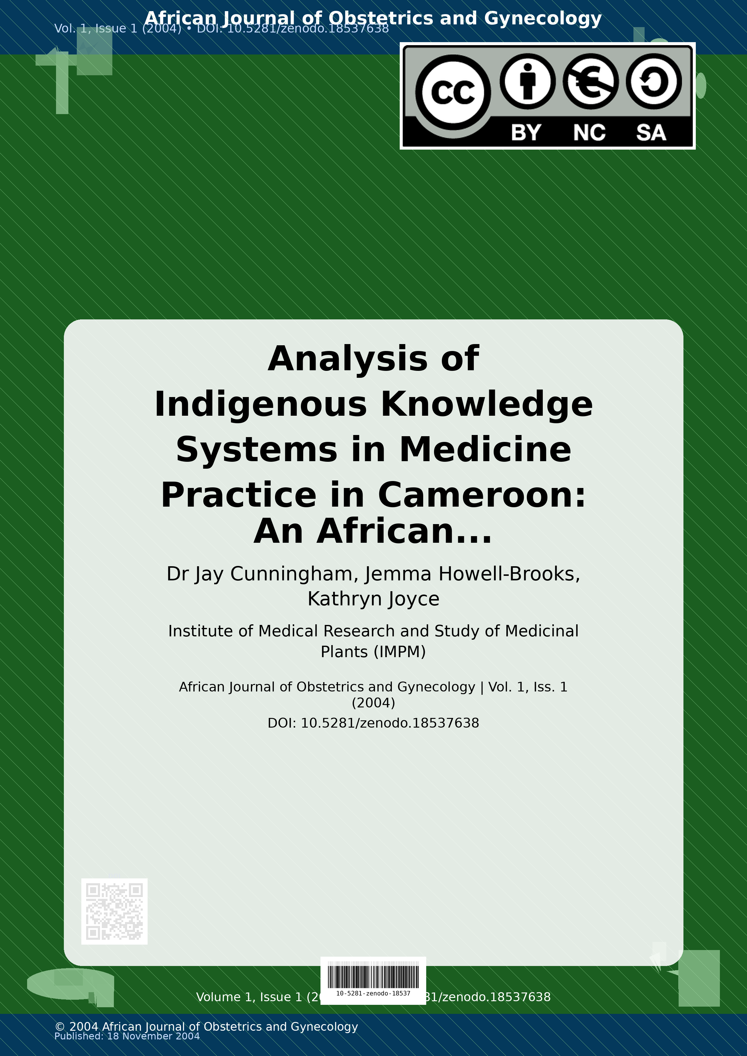 Cover image for: Analysis of Indigenous Knowledge Systems in Medicine Practic