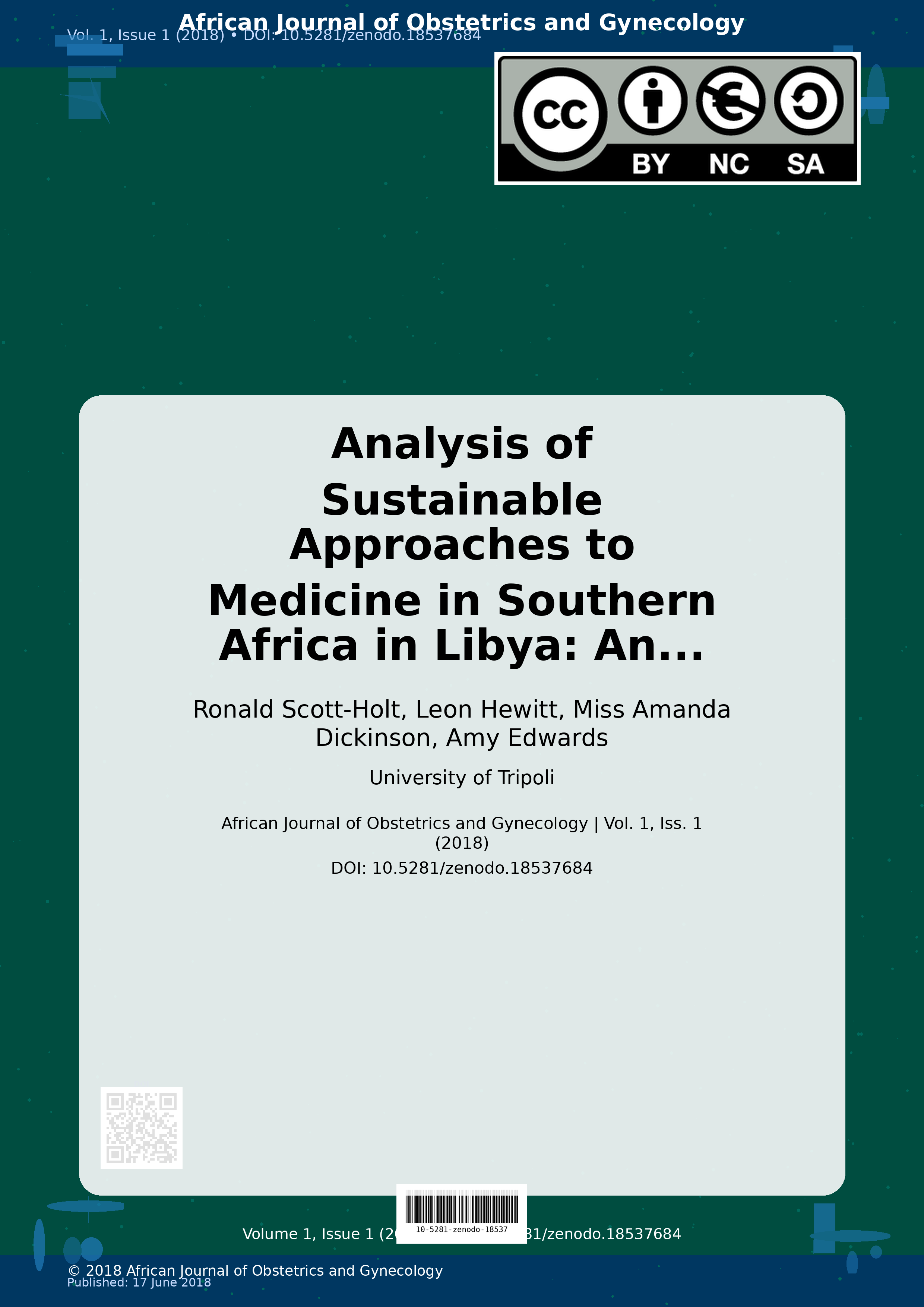 Cover image for: Analysis of Sustainable Approaches to Medicine in Southern A