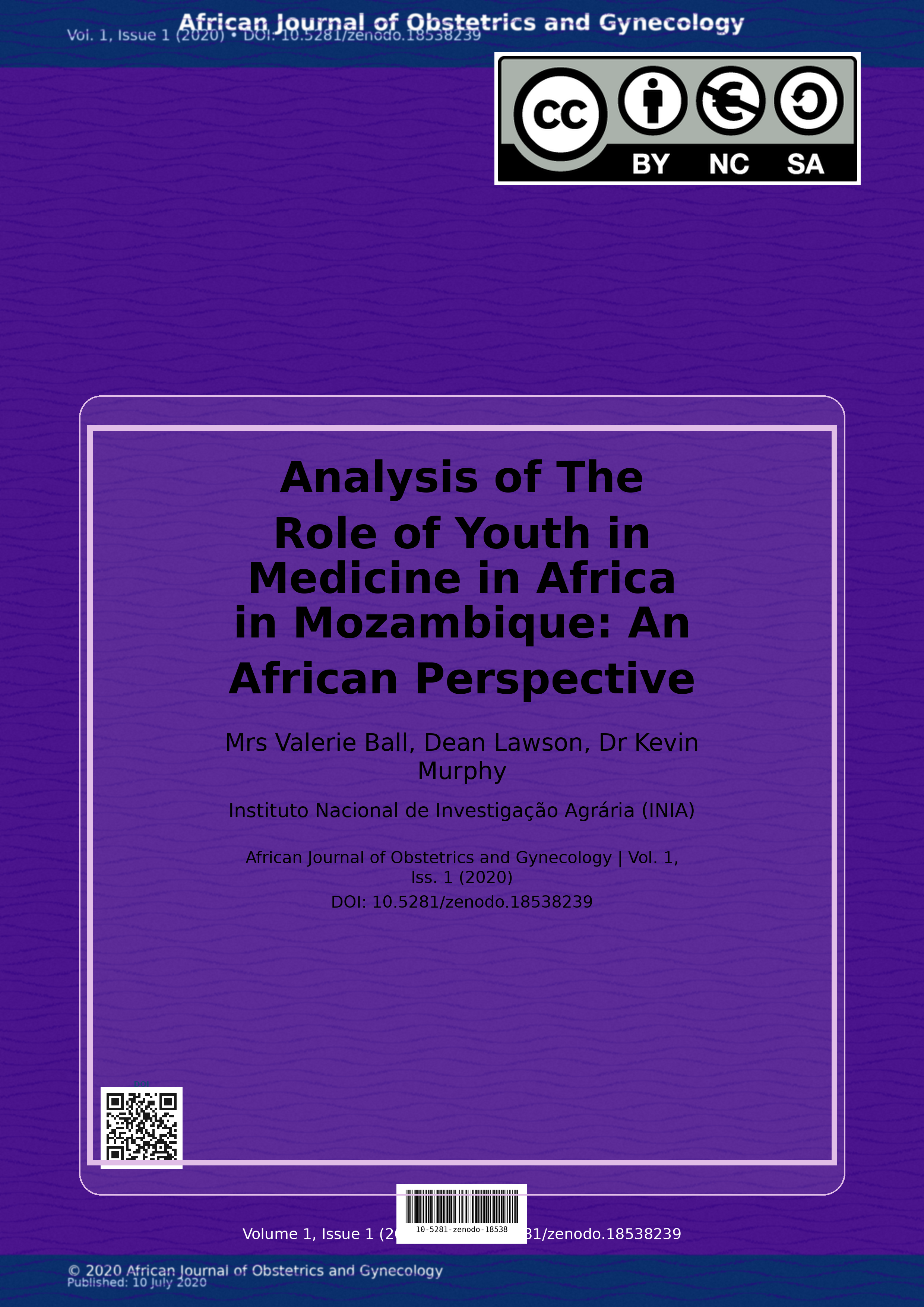 Cover image for: Analysis of The Role of Youth in Medicine in Africa in Mozam