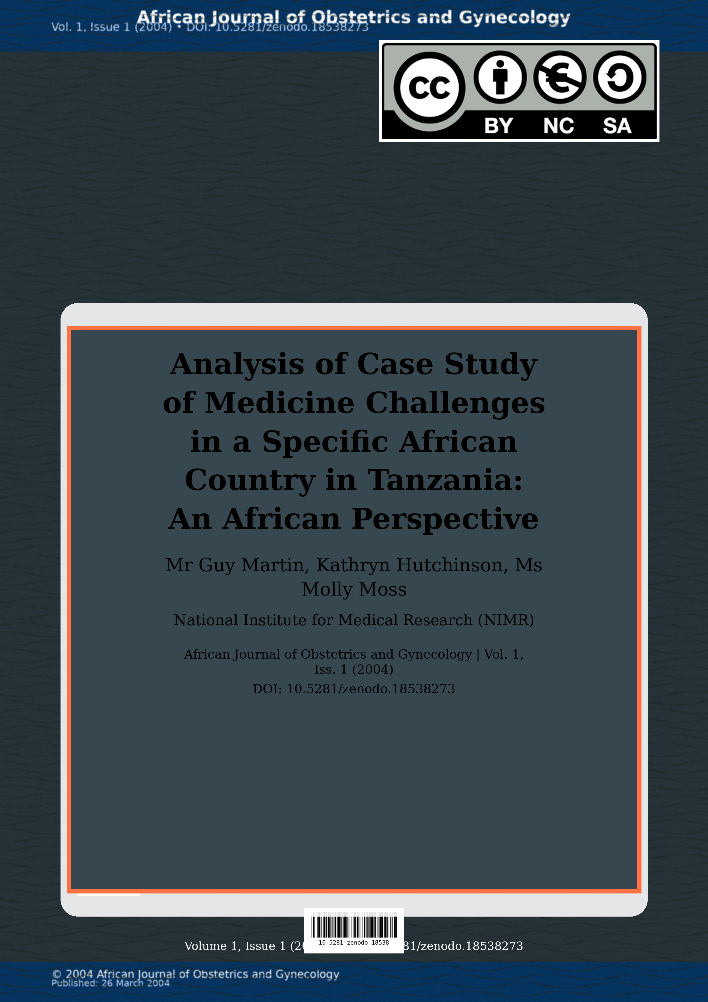 Cover image for: Analysis of Case Study of Medicine Challenges in a Specific 