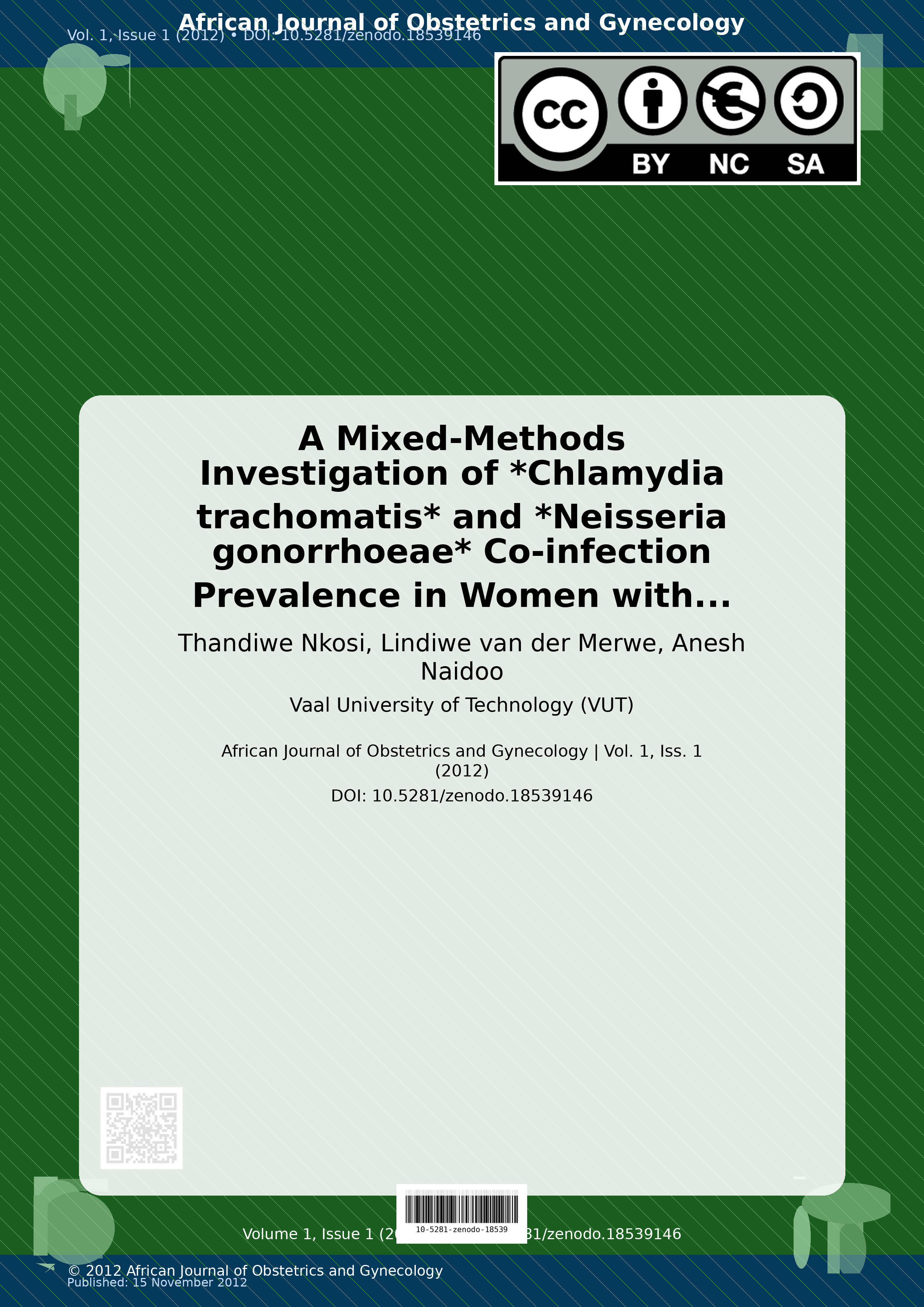 Cover image for: A Mixed-Methods Investigation of *Chlamydia trachomatis* and