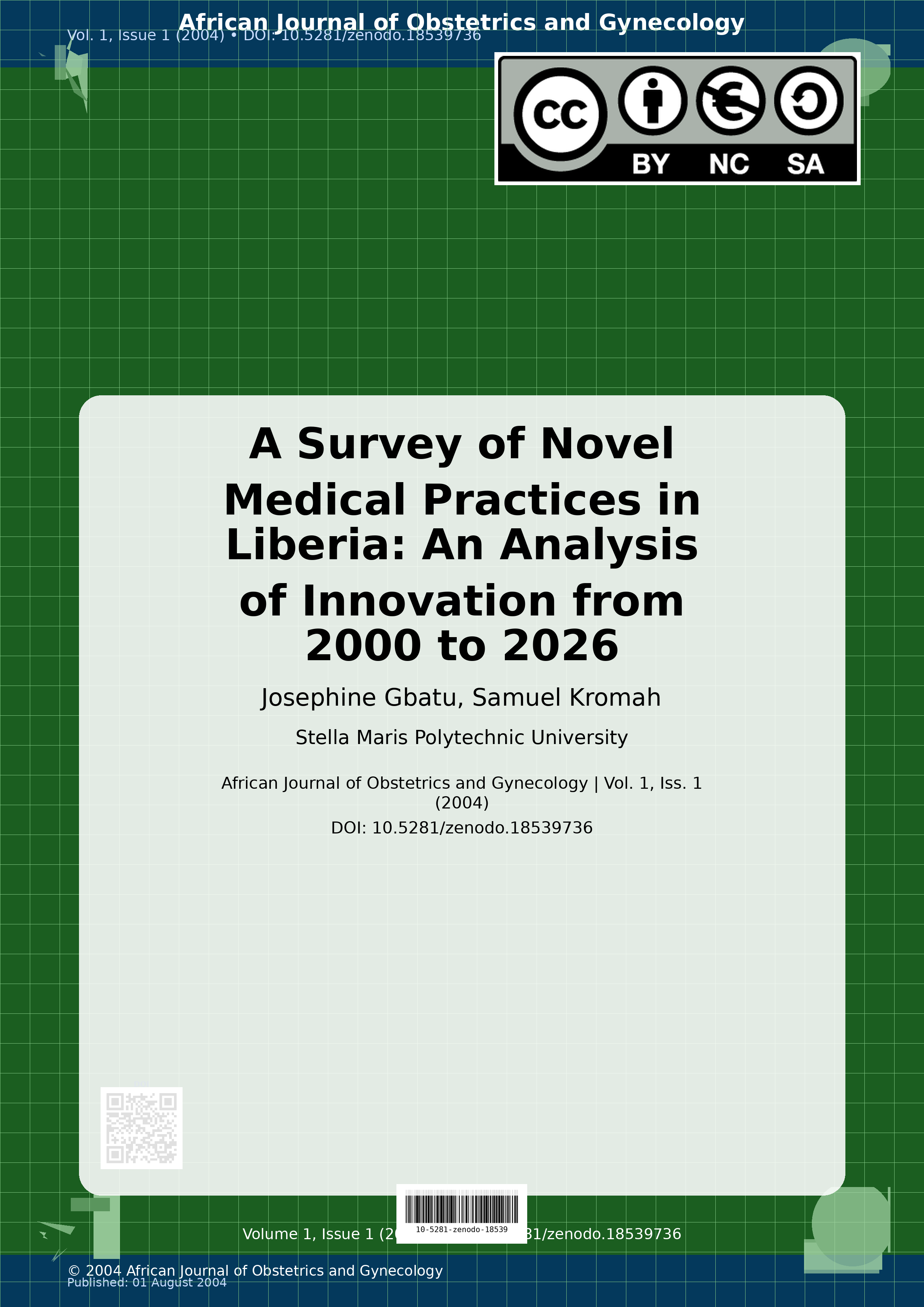 Cover image for: A Survey of Novel Medical Practices in Liberia