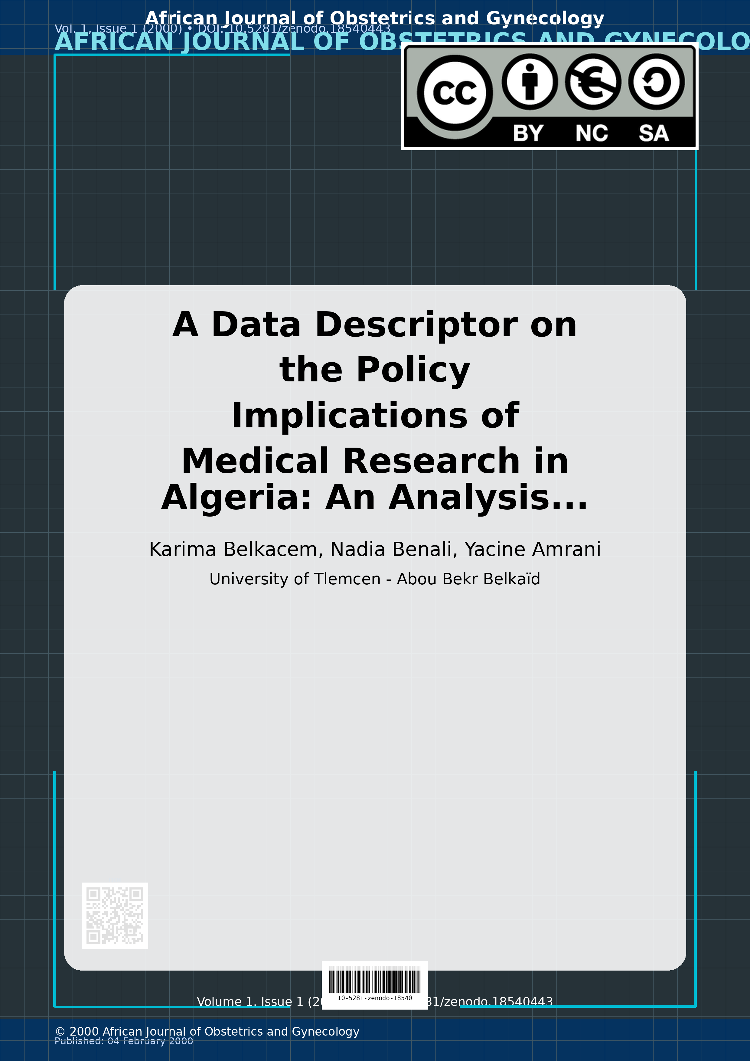 Cover image for: A Data Descriptor on the Policy Implications of Medical Rese